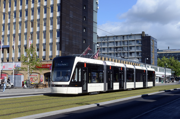 Odense Letbane Togsæt 13 7 På Albanigade 7 Juli 2022 Odense Foto Railoramadk 