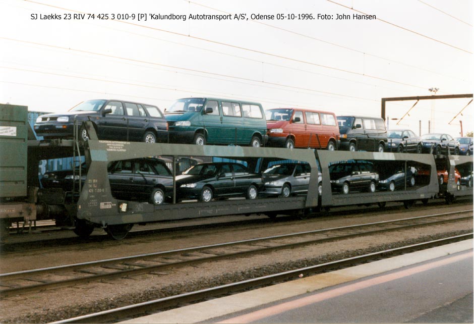 SJ Laekks 23 74 425 3 010-9 [P] 'Kalundborg Autotransport A/S'. Odense 05-10-1996.